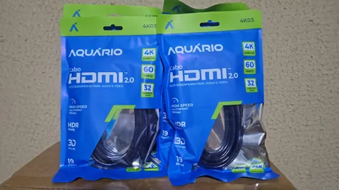 Cabo HDMI 2.0 4K 3 Metros Aquário
