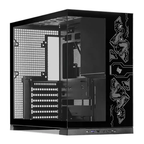Gabinete Gamer Pichau Cypher, Mid-Tower, Frontal e Lateral de Vidro, USB Tipo-C, Preto