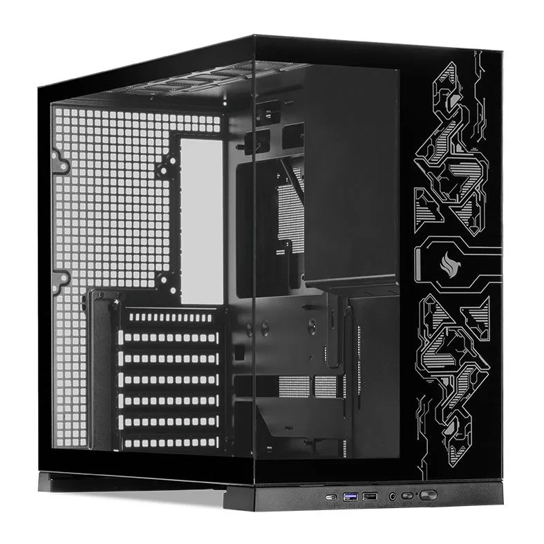 Gabinete Gamer Pichau Cypher, Mid-Tower, Frontal e Lateral de Vidro, USB Tipo-C, Preto