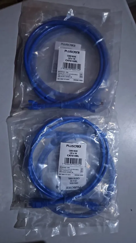 Cabo de Rede CAT6 1 Metro PLUS CABLE Azul