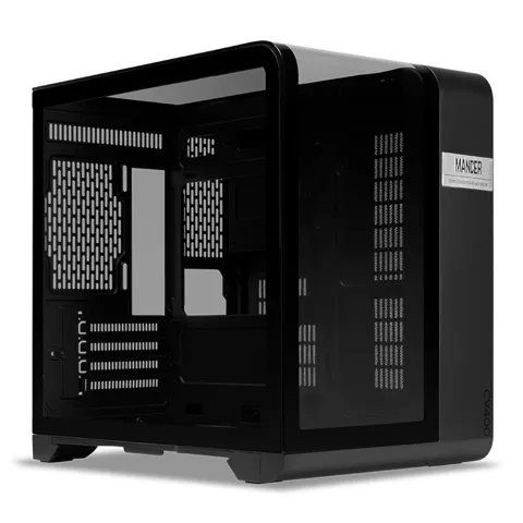 Gabinete Gamer Mancer CV400, Mid-Tower, Lateral de Vidro, Sem Fans, Preto