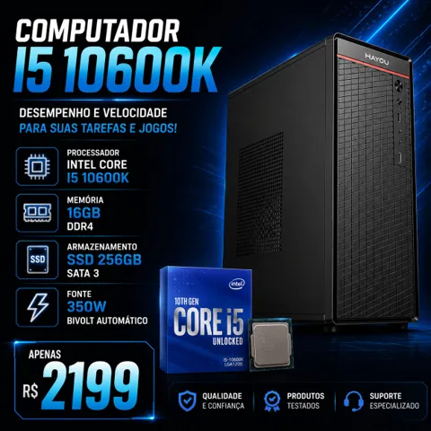Computador I5 10600K, Vídeo Integrado