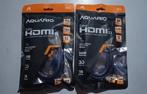 Cabo HDMI 2.1 8K 2 Metros Aquário