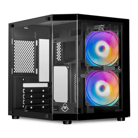 Gabinete Gamer Mancer CV700M, Mini, Lateral de Vidro, Com 2 Fans