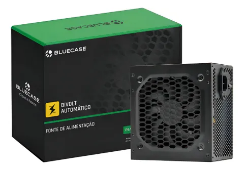Fonte 600w Bluecase Atx Ps/2 Pfc Ativo, Bivolt Automático