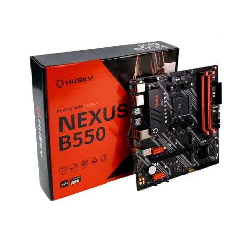 Placa-Mãe Husky Nexus B550 HPM550, M.2 NVMe, DDR4 3200MHz