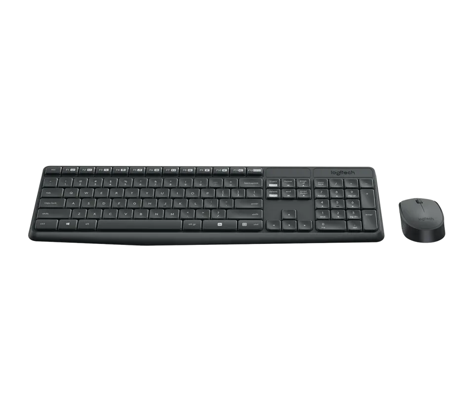 Teclado e Mouse Sem Fio MK235 Logitech, USB, Pilhas Inclusas