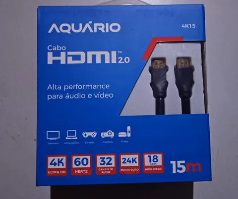 Cabo HDMI 2.0 4K 15 Metros Aquário