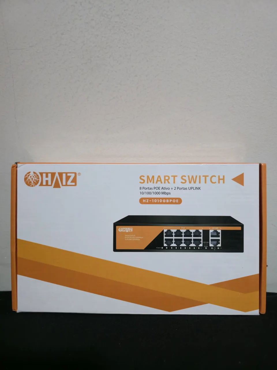 Switch Poe Com 8 Portas Poe + 2 Portas UP LINK HZ-1010GB-POE