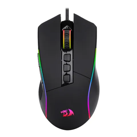 Mouse Gamer Redragon Plank, RGB, 16000 DPI, 9 Botões, Preto