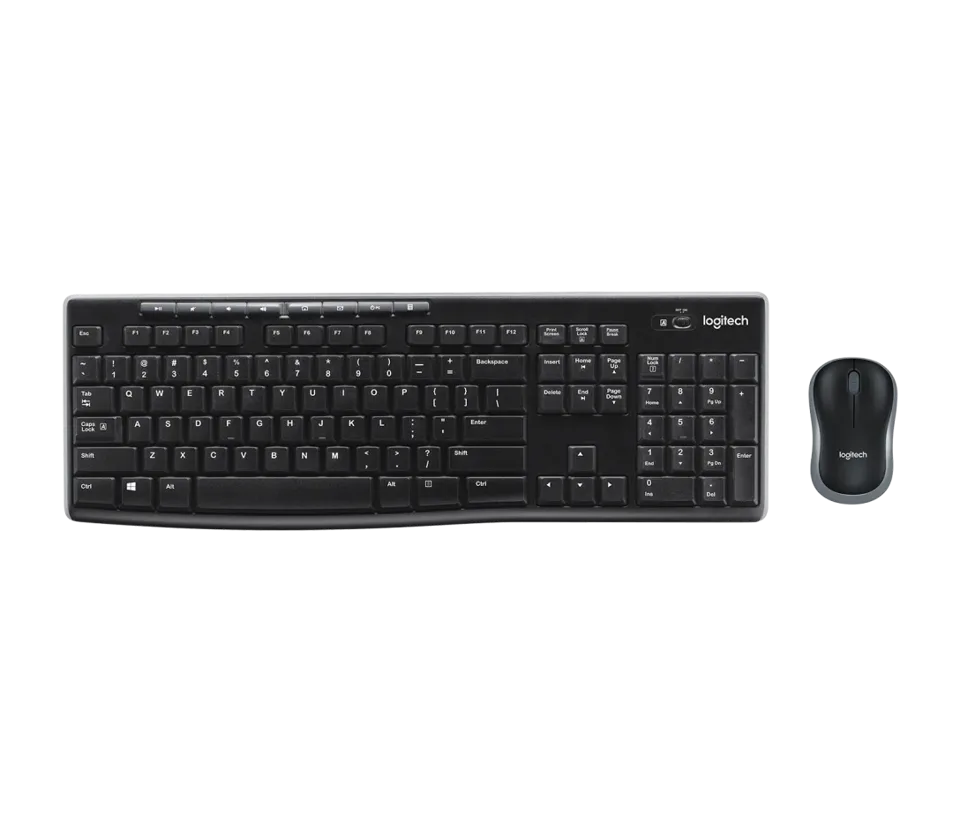 Teclado e Mouse Sem Fio MK270 Logitech, USB, Pilhas Inclusas
