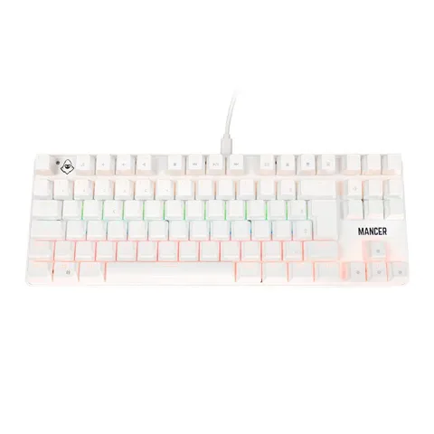 Teclado Mecanico Mancer Shade MK3, Rainbow, Switch Huano Vermelho, Branco