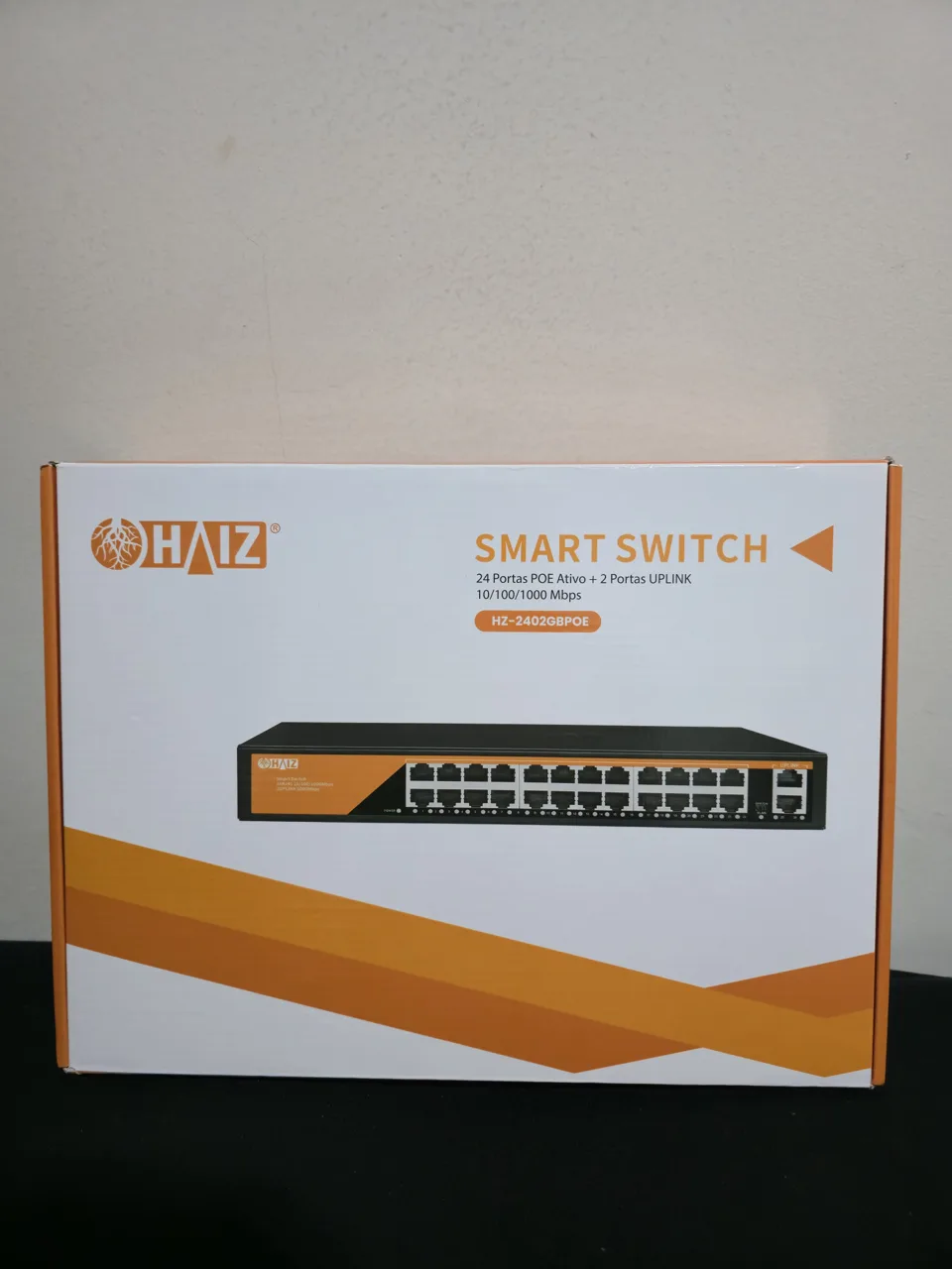Switch Poe 24 Portas Gigabit + 02 P/ Uplink Gb HZ-2402GBPOE